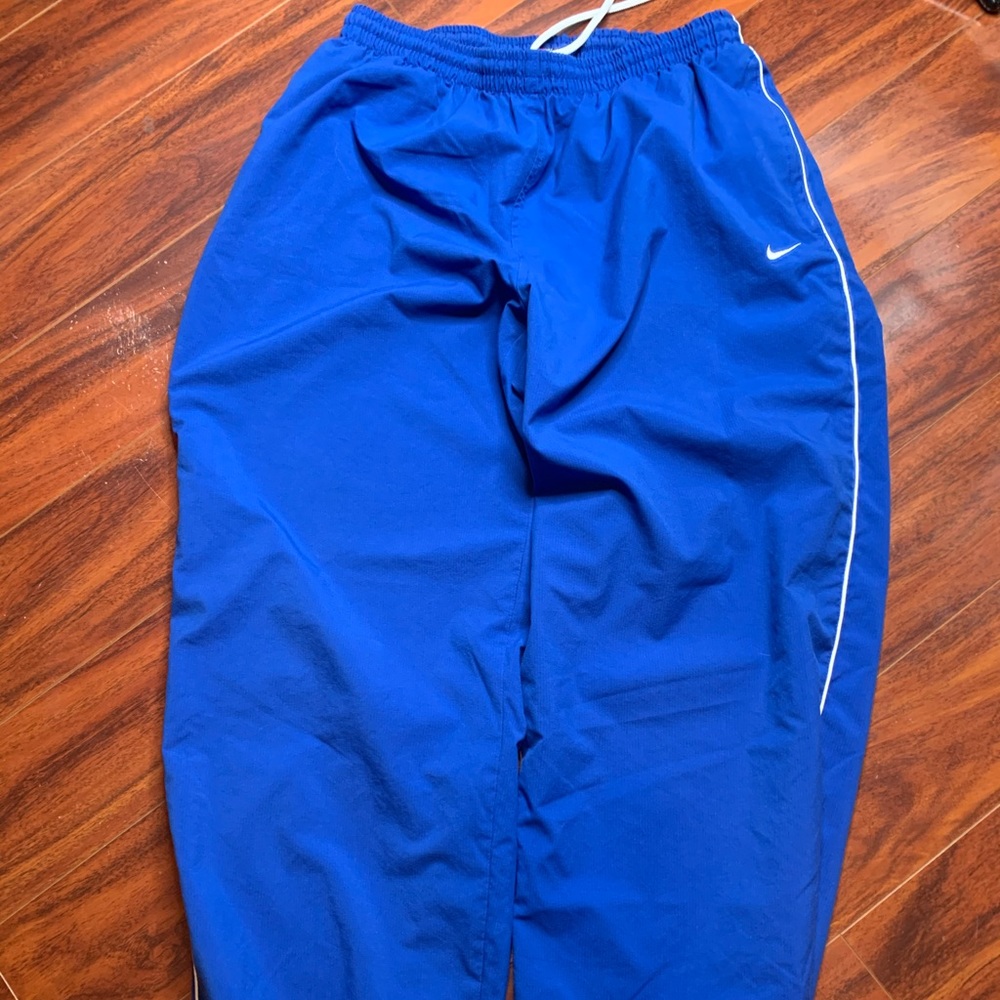 Men’s Nike Blue Joggers Pants Size L Zipper Cuff